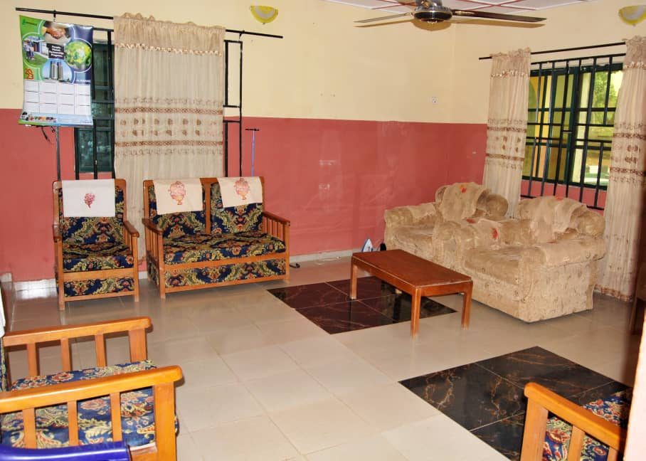 Furnished interior lounge with seating